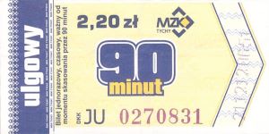 Bilet Tychy 2,20 DKK