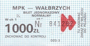 Bilet Wałbrzych
