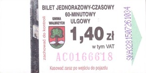 Bilet Wałbrzych