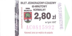Bilet Wałbrzych