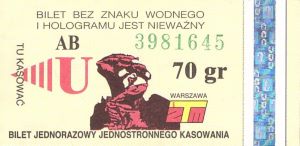 Bilet Warszawa 70