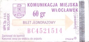 Bilet Włocławek 60