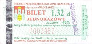 Bilet Włocławek 1,32