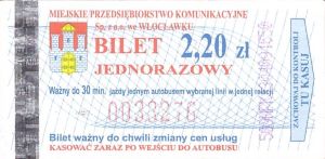 Bilet Włocławek 2,20