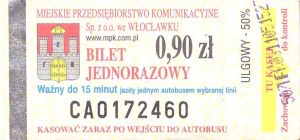 Bilet Włocławek 0,90