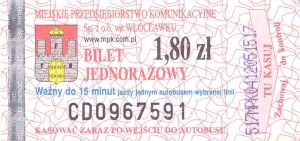 Bilet Włocławek 1,80