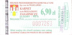 Bilet Włocławek 6,90