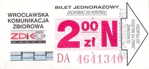 Bilet Wrocław 2,00