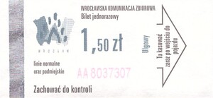 Bilet Wrocław 1,50