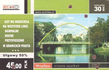 Bilet Wrocław 30 dniowy 45zł