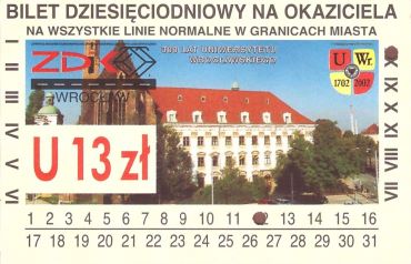 Bilet Wrocław 1 dniowy 4,50zł
