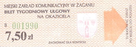 Bilet Żagań 7,50