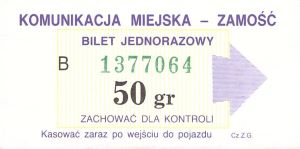 Bilet Zamość 50