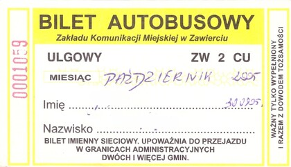 Bilet Zawiercie