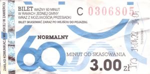 Bilet Zawiercie 1,40