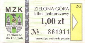 Bilet Zielona Góra 1,00