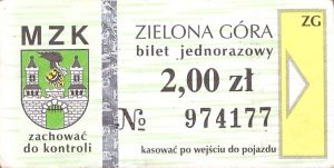 Bilet Zielona Góra 2,00