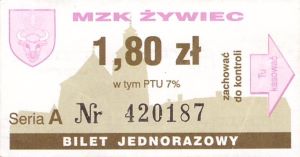 Bilet Żywiec 1,80