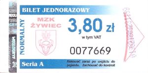Bilet Żywiec 3,80