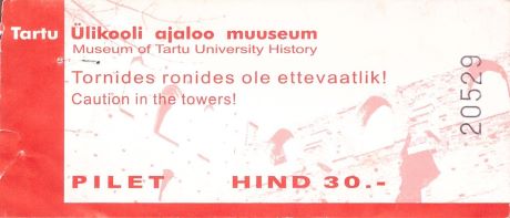 Bilet muzeum Tartu