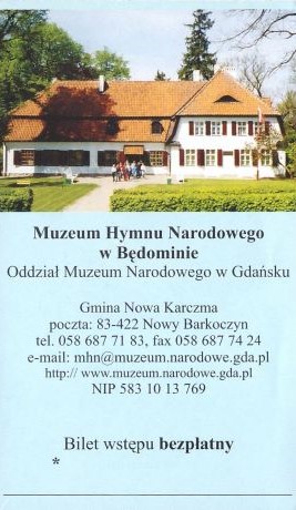Bilet muzeum Będomin
