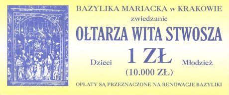 Bilet ołtarz wita stwosza