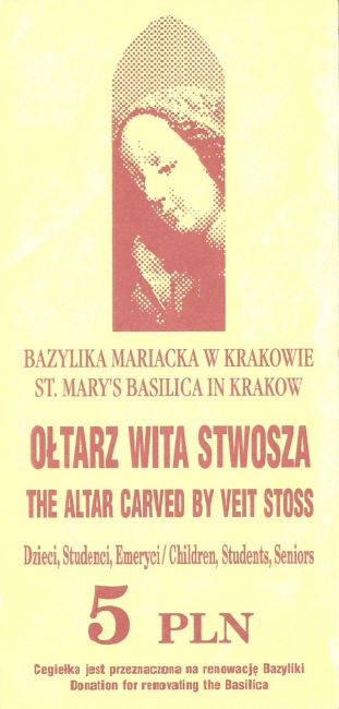 Bilet ołtarz wita stwosza