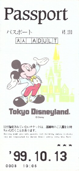 Bilet wstępu Disneyland Tokyo 