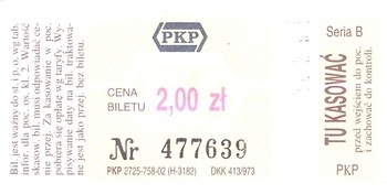 Bilet PKP 2,00