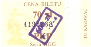 Bilet PKP 70