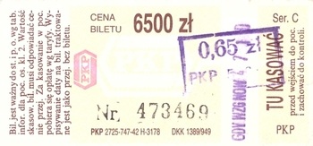 Bilet PKP 6500