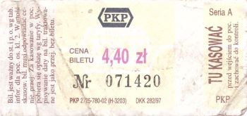 Bilet PKP 4,40