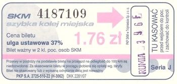Bilet SKM 1,76