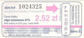 Bilet SKM 2,52