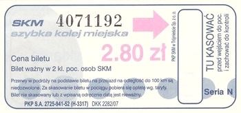 Bilet SKM 2,80
