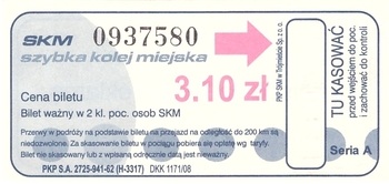 Bilet SKM 3,10