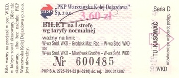 Bilet WKD 3,60