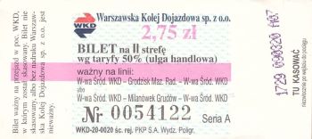 Bilet WKD 2,75