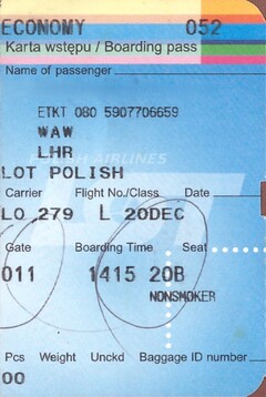 boarding pass