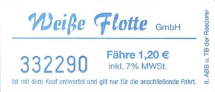 Bilet promowy Weiße Flotte GmbH z Niemiec